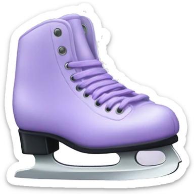 Lilac ice skates sticker