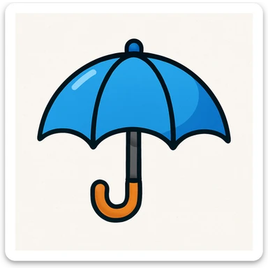 blue umbrella emoji sticker