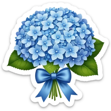 Hydrangea bouquet with bow  sticker
