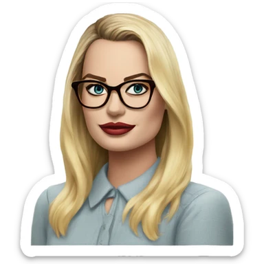 :Margot Robbie: glasses  sticker