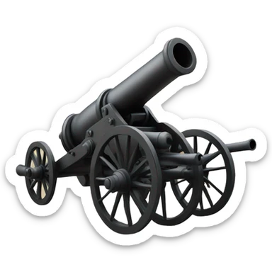 Crimean War cannon sticker