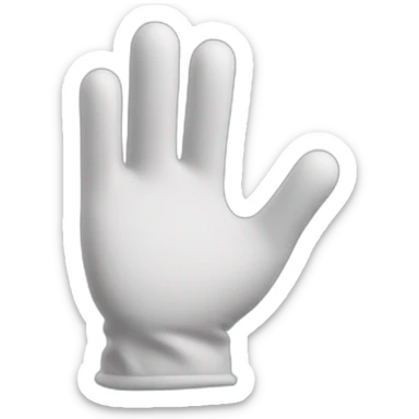 gloved white hand making ok gesture sticker