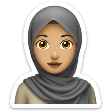 Algérien girl with hijab sticker