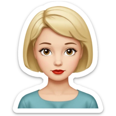 1950s short hair woman sticker