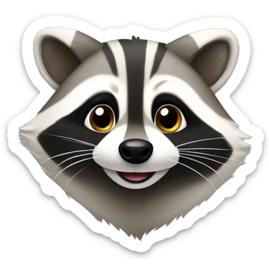 a cute raccoon winking sticker