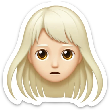 unhealthy  white strand of hair sticker