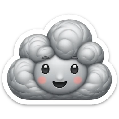 Fight cloud with scribble sticker