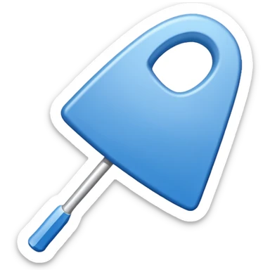 Un cuadrado azul con una flecha en medio sticker