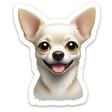 chihuahua pequeño blanco  sticker