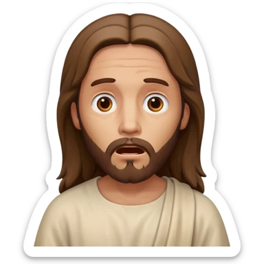 Jesus acting shocked sticker