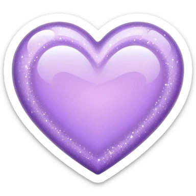 light purple heart with sparkles sticker