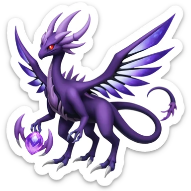 Lunala-Darkrai-Palkia-Fakémon-hybrid-creature (full body)  sticker