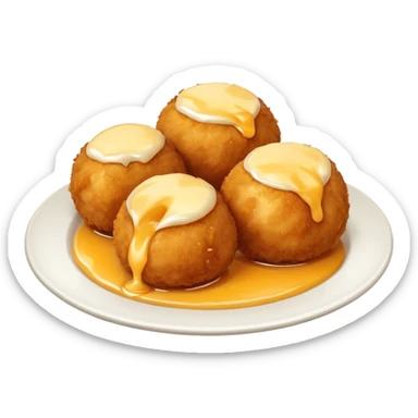 palline di mozzarella impanate e fritte  sticker