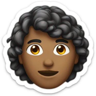 Bronzé cheveux noir sticker