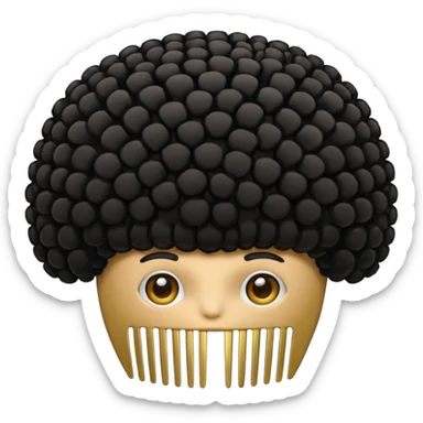 afro comb sticker