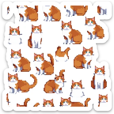 red-haired British cat sticker