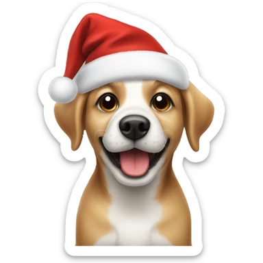 Christmas dog be happy  sticker