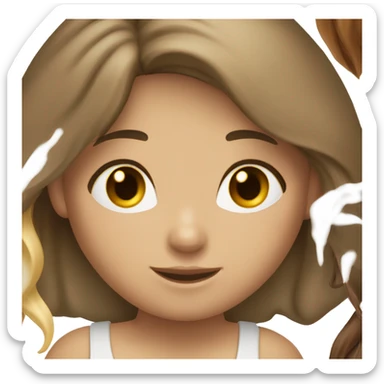 Three girls one tan and brown hair, one white with brown hair and one white with blonde hair sticker