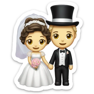 hello kitty marriage  sticker