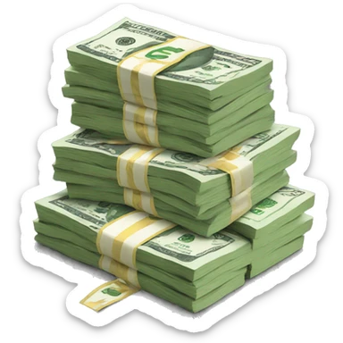 Money stack sticker