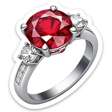 glitter rubi diamond married ring prata sticker