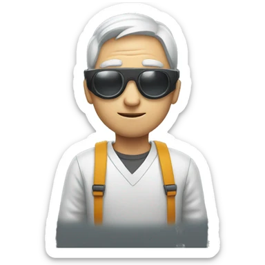 BLIND MAN whith photocamera sticker