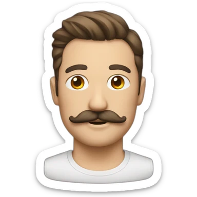 mustache tech bro sticker