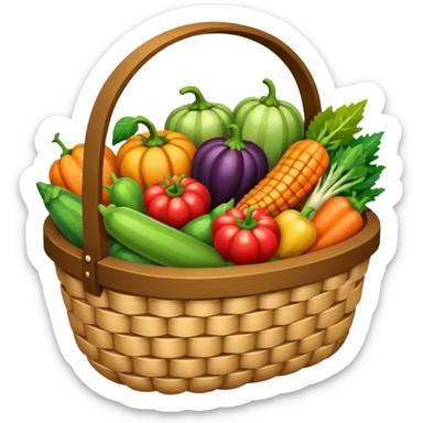 harvest basket sticker