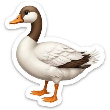 goose with a human feet sticker