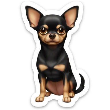 Chihuahua black and brown sticker
