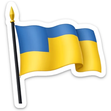 Uma bandeira de país tipo da Ucrânia mais em vez da cor azul vc coloca a cor preta onde fica o azul  preto sticker