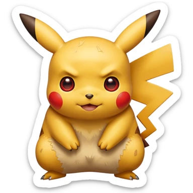 Crackehead pikachu sticker