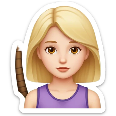 Girl in outdoor setting sticker