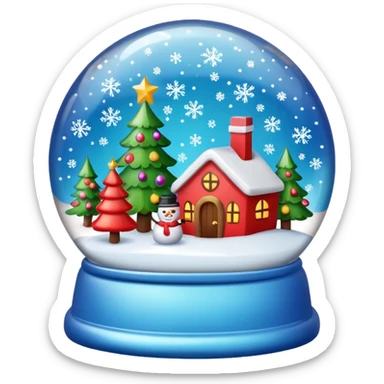 snow globe cristmas sticker