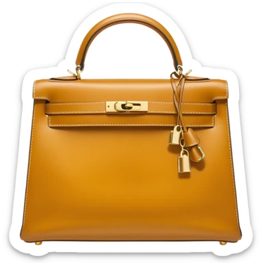 hermes kelly gold color bag sticker