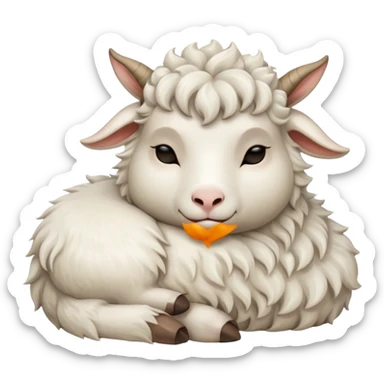 The sleeping goat sticker
