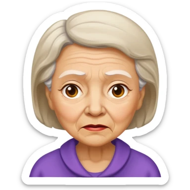 Grandmother with rude attitude  sticker