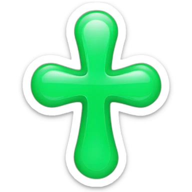 circle cross green pharmacy sticker