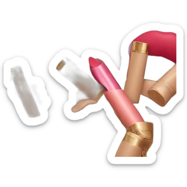 Kylie Jenner holding her lipstick lips sticker