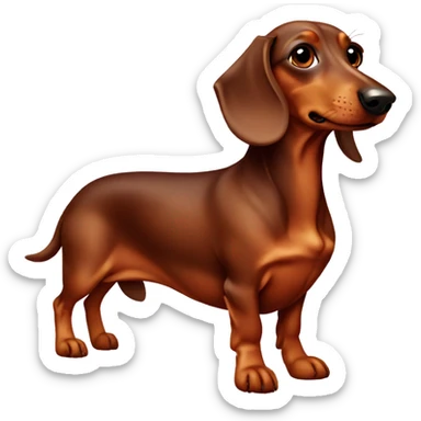 dachshund-dog-brown-valentine  sticker
