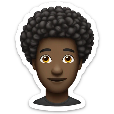 Black man with twist fro dj sticker