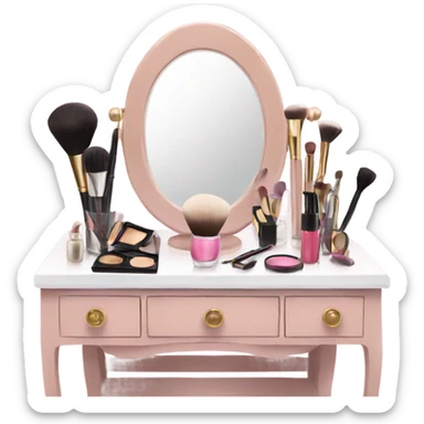 Makeup vanity aesthetic sticker