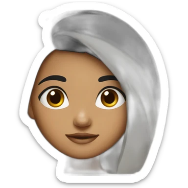 Indian girl with black hair  sticker