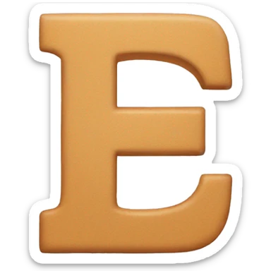 Letter E sticker