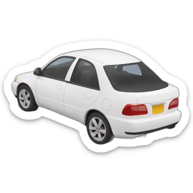 vomit in front of a car sticker