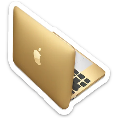 Gold MacBook  sticker