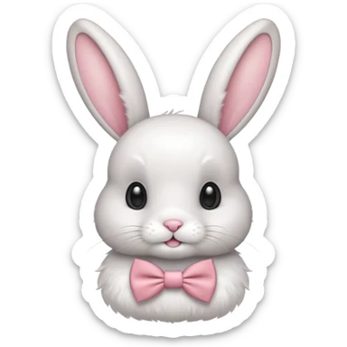 bunny with bowtie sticker