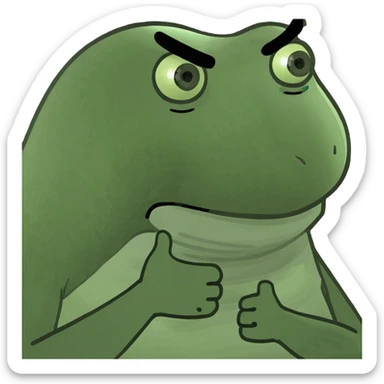 yellow face with arms crossed sticker