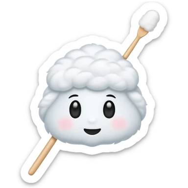 A q-tip emoji sticker