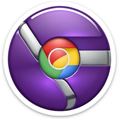 dark purple google chrome logo sticker